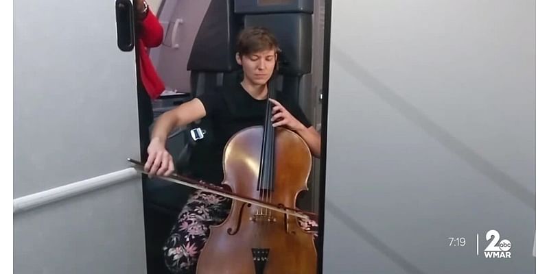 Baltimore cellist treats passengers on Southwest flight to free 35,000-foot concert