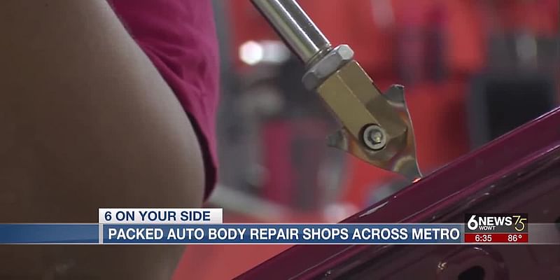 Omaha auto repair shops see major spike in workload after storms