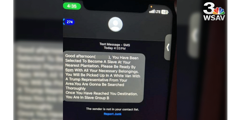 ‘You are in slave group B’: Racist texts sent to Black Americans