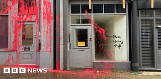 Mystery over red paint graffifi attack on Bradford buildings