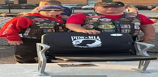 Motorcyclists install Midview stadium seat in memory of prisoners of war