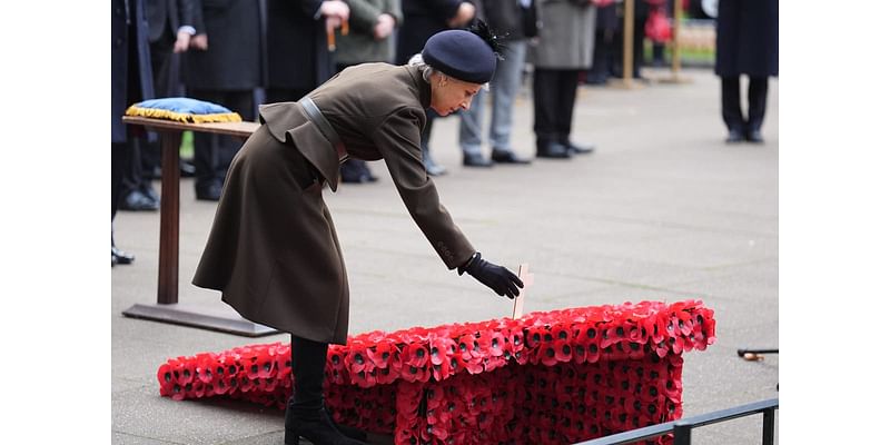 Duchess of Gloucester honours war dead in place of Queen at Westminster Abbey