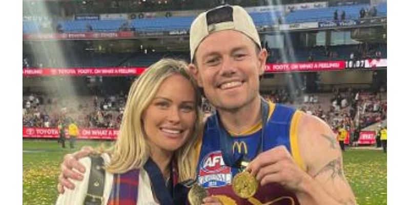 Brisbane Lions star Lachie Neale and his wife Jules celebrate another HUGE milestone after Grand Final win