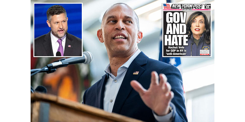 Jeffries dodges Hochul’s ‘anti-American’ comment, as fellow Dems Ryan, James blast ‘fascist,’ ‘extremist’ GOP