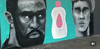 Why a mural of Sean 'Diddy' Combs and Justin Bieber outside a tobacconist has enraged Aussies - forcing the owner to take drastic action