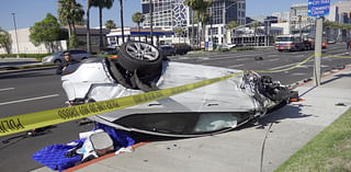 Havoc After Tesla Driver Crashes Wrong