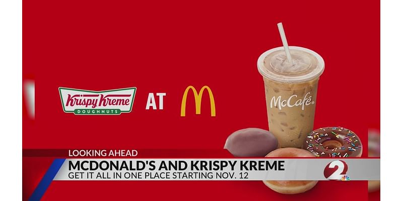 Krispy Kreme doughnuts available soon at McDonald’s