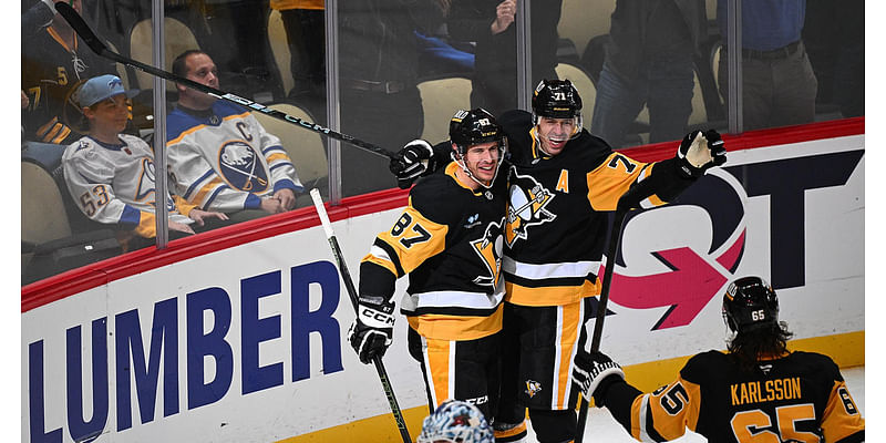 Crosby, Malkin lead Penguins to overtime win against Sabres to cap milestone night