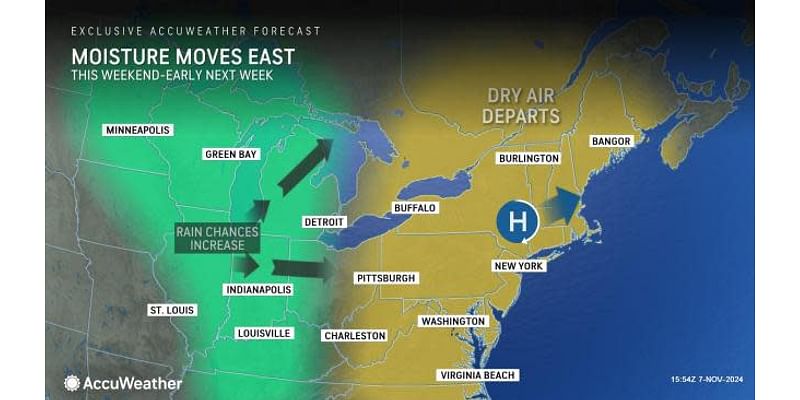 Rain opportunity as dryness and fire weather persist in Northeast