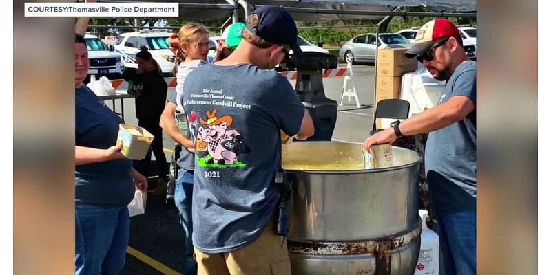 Thomasville officers cook up BBQ to help families in need this holiday season