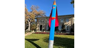 It’s a bird, it’s a plane, it’s Minneapolis’ giant pencil dressed like Superman