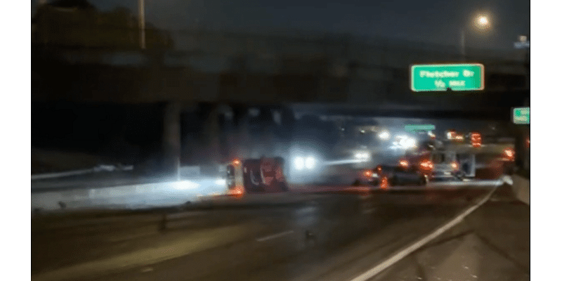 Debris leads to multi-car pileup on 5 Freeway in Los Angeles’ Silver Lake area