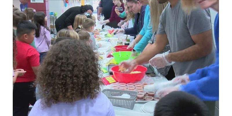 Leeds Elementary School harvests crops from school garden