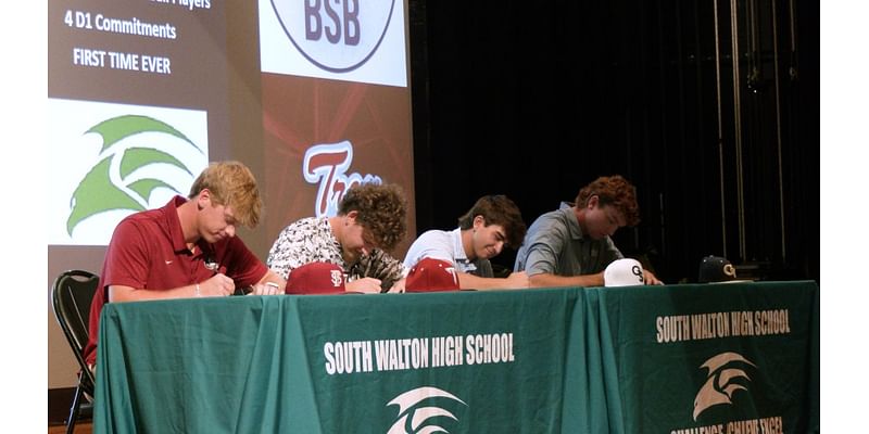 Four South Walton baseball players sign DI