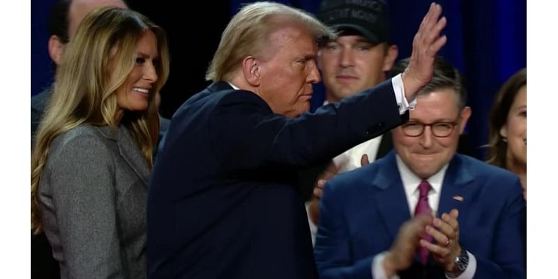 Dallas golfer Bryson DeChambeau joins Trump on stage for election victory speech