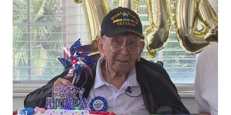 'And many more': World War II veteran from San Antonio celebrates his 104th birthday