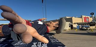 Big Tex sets up for the State Fair of Texas