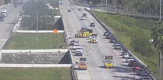 Overturned vehicle on northbound I-75 shuts down lanes near Brandon