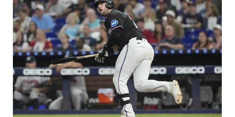 Jake Burger, dent Braves’ playoff chances, help Marlins to 4-3 win