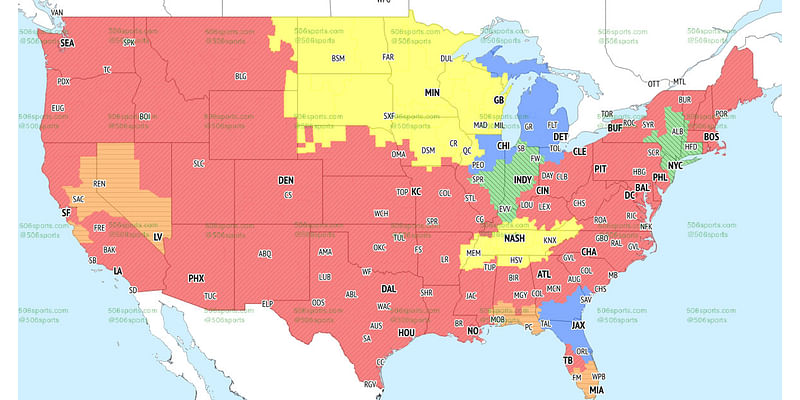 NFL Coverage Map Week 11: Ravens-Steelers draws largest CBS market