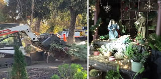 Unhoused man's nativity scene in San Jose swept up by Caltrans crews