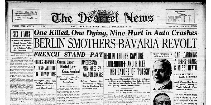 Deseret News archives: World first learns of Adolf Hitler from 1923 ‘Beer-Hall Putsch’