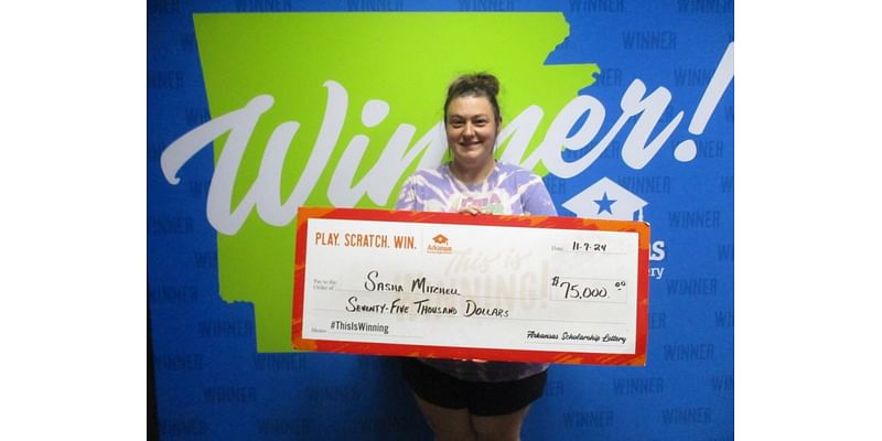 Paris woman wins $75,000 with scratch-off ticket