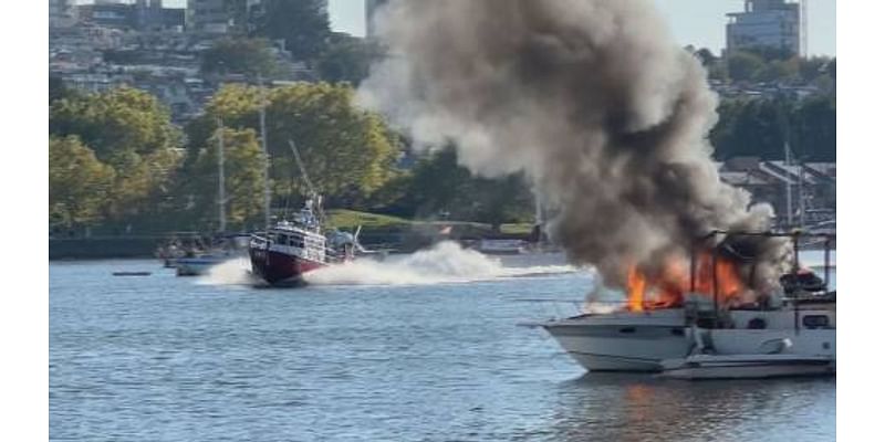 Safety concerns after boat fire in Vancouver’s False Creek