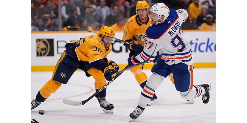 Kulak scores twice and McDavid gets first goal of season as Oilers beat Predators 4