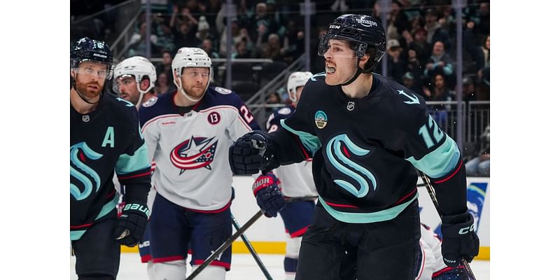 Kraken score twice in 10 seconds, defeat Blue Jackets 5