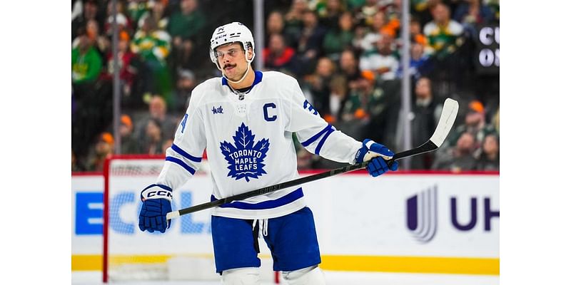 Leafs star Auston Matthews out Friday against Red Wings