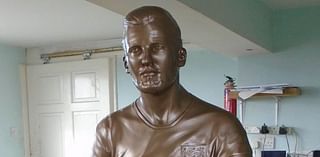 Questionable Harry Kane statue costing £7,200 and branded 'the stuff of nightmares' after being kept in storage after rejection from TfL to be finally unveiled today in Hackney