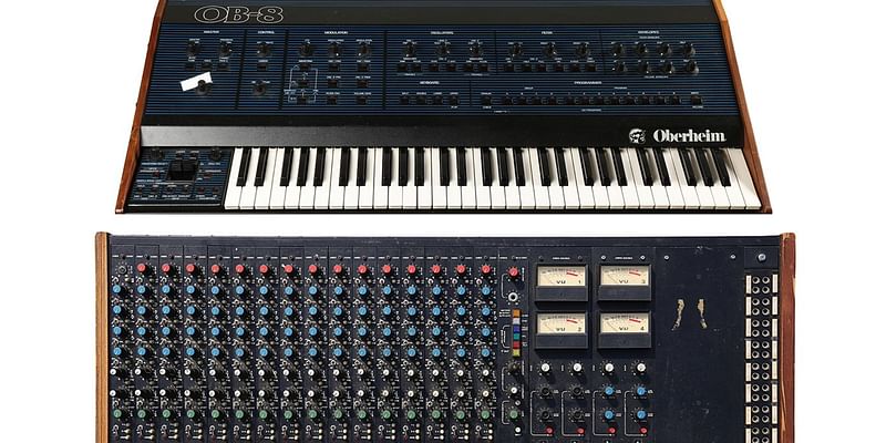 Lots go crazy: An Oberheim OB-8 synth from the Purple Rain sessions and the Amek mixing board that Prince used to record Dirty Mind in his home studio are both up for auction