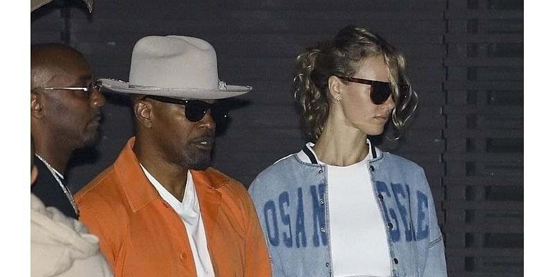 Jamie Foxx steps out with girlfriend Alyce Huckstepp - after walking daughter Corinne down the aisle