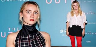 Saoirse Ronan dons tartan turtleneck dress for The Outrun screening in NYC attended by fellow former child star Mischa Barton