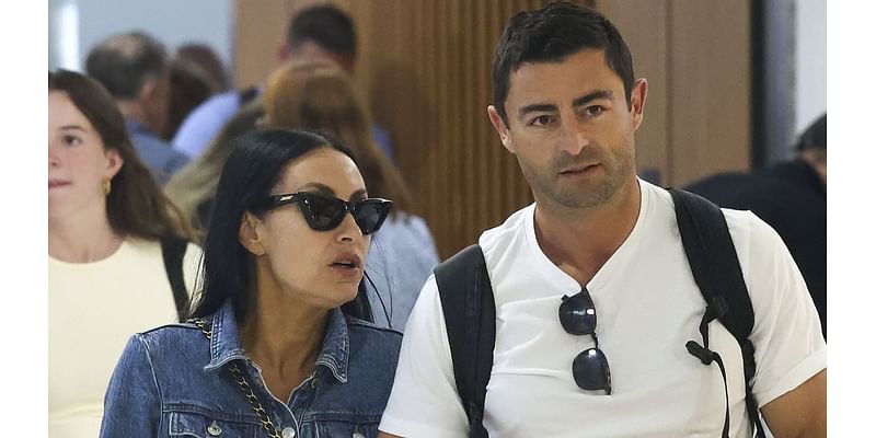 Terry Biviano shows off her trim pins during a spot of luxury shopping with husband Anthony Minichiello