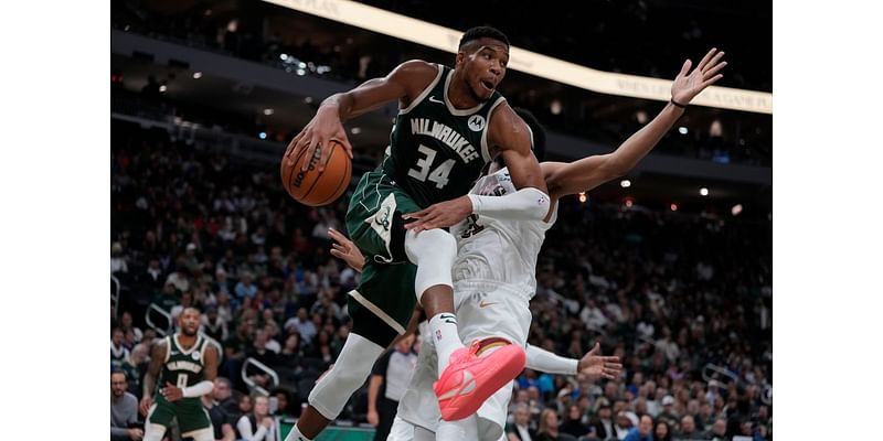 Bucks star Giannis Antetokounmpo out with muscle strain as Milwaukee visits unbeaten Cavaliers