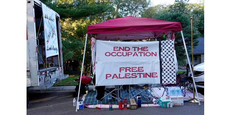 Protesters camp outside home of Ohio Jewish congressman on anniversary of Oct. 7 attacks