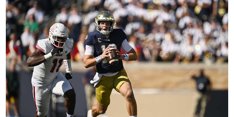 Riley Leonard, No. 17 Notre Dame Applauded By CFB Fans After Win vs. Miami (OH)