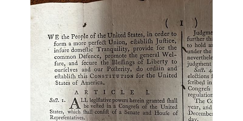 Rare copy of the US Constitution up for auction is expected to sell for millions