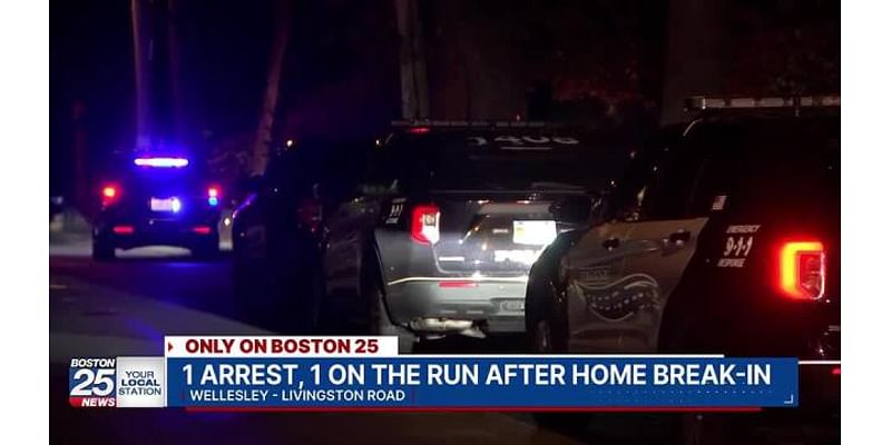 Police: One suspect arrested, another on the run following Wellesley home break-in