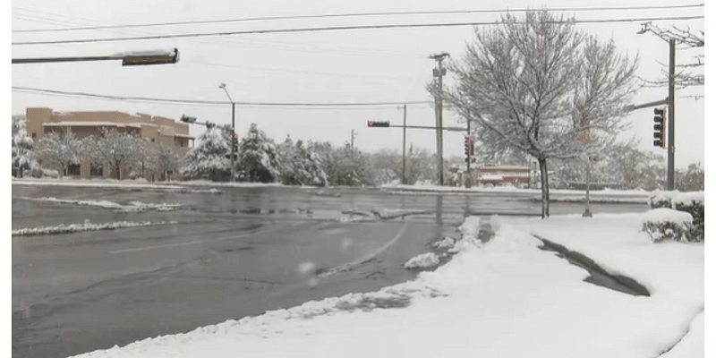 Santa Fe sees winter whiteout, storm system expected to stay through end of week