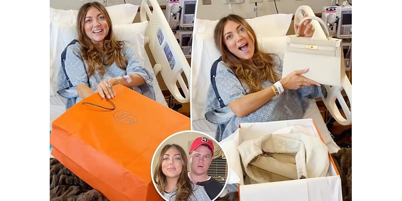 TikTok star Jett Puckett gifts pregnant wife Pookie $35K Hermès purse as she gives birth to baby girl