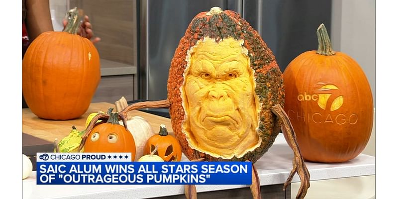 Chicagoland artist carves his way to success in all stars season of Outrageous Pumpkins