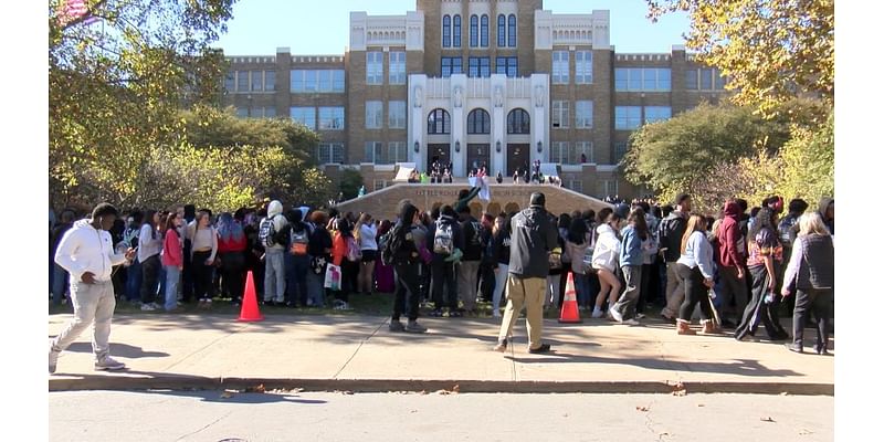 Little Rock Central High students stage walkout to protest against Arkansas LEARNS Act voucher system