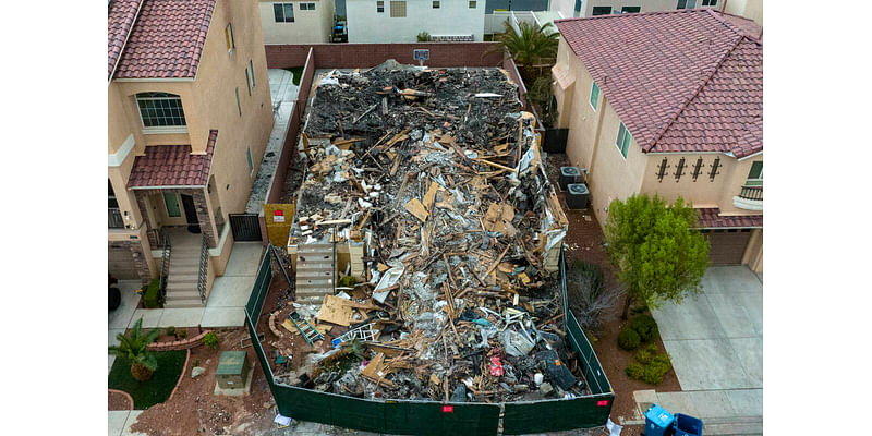 A Las Vegas house fire claimed 4 lives. Now, the home is mostly demolished