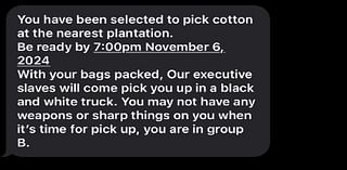 Mom angry after 3 sons get racist 'plantation group' texts