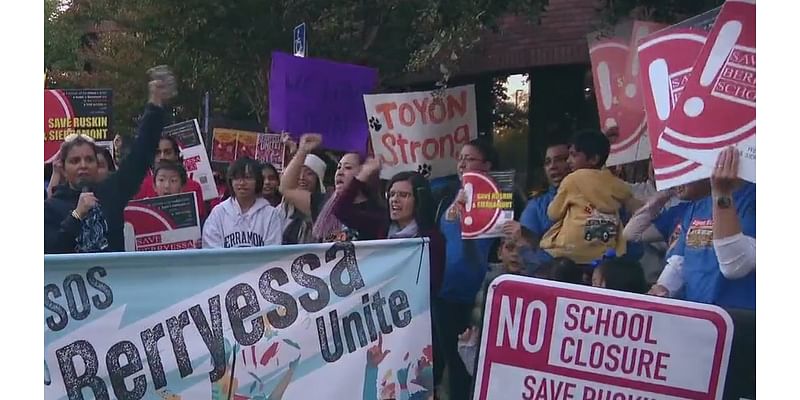 Parents rally over school closures at San Jose's Berryessa Union School District