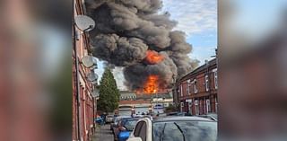 Crews tackle fire that led to huge plumes of smoke