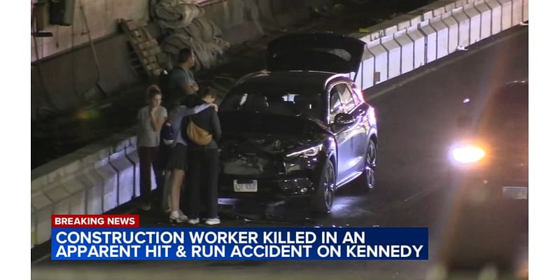 Construction worker killed in Kennedy Expressway hit-and-run, Illinois State Police say